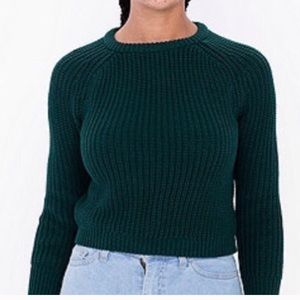 American Apparel Green Fisherman Sweater